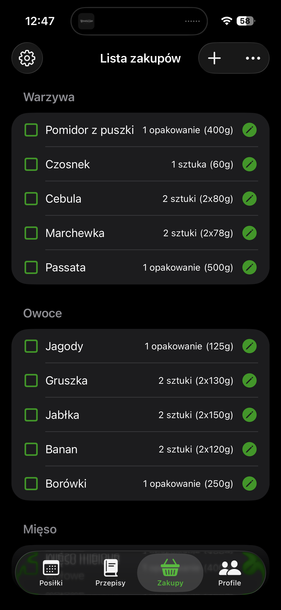 Wspólna lista zakupów